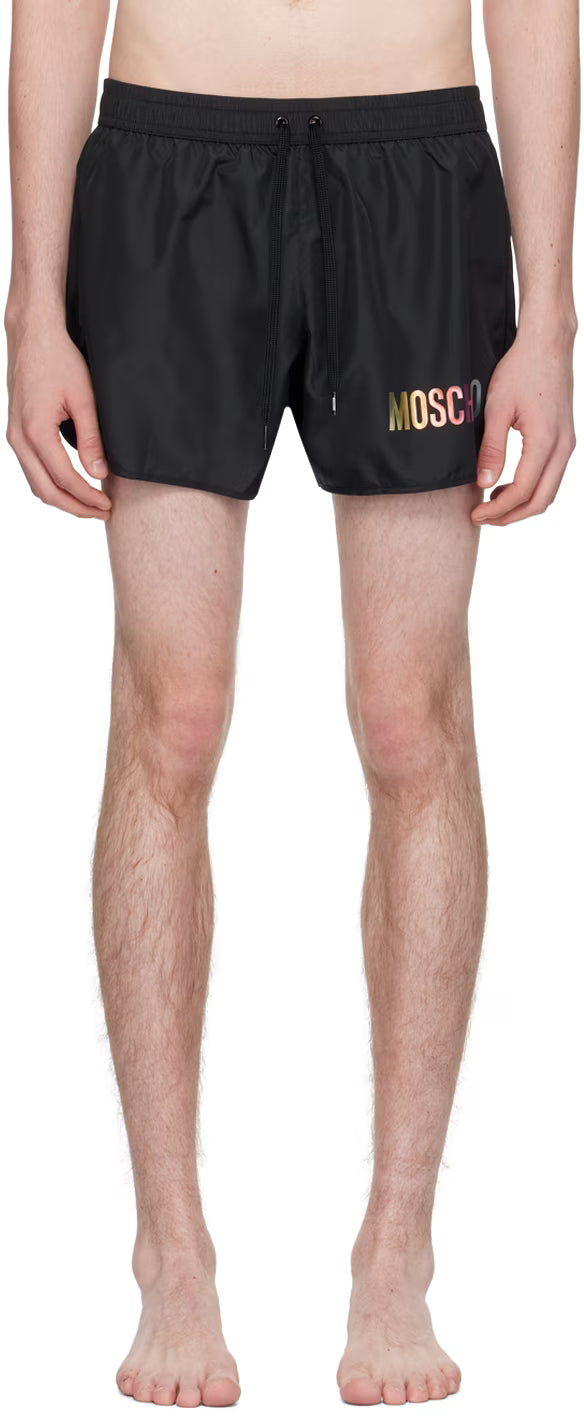 Black Three-Pocket Swim Shorts