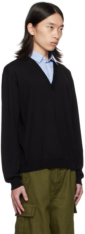 Black Upside Down Logo Sweater