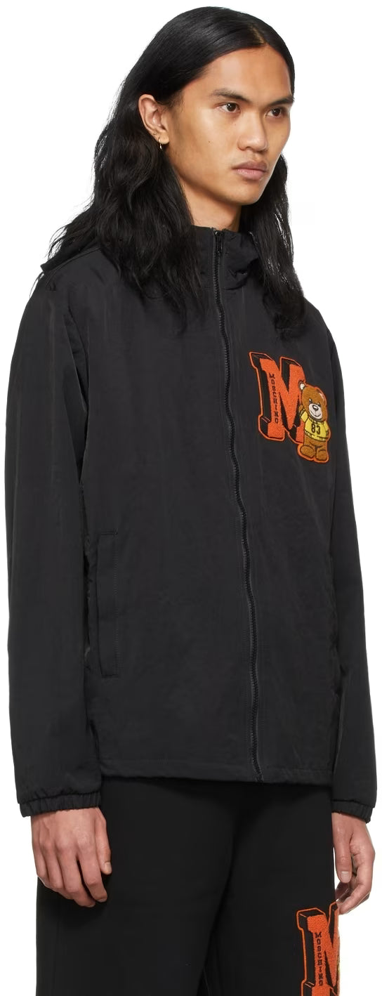 Black Varsity Teddy Jacket