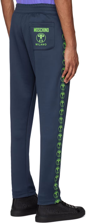 Blue Double Question Mark Track Pants