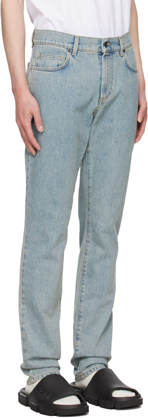 Blue Five-Pocket Jeans