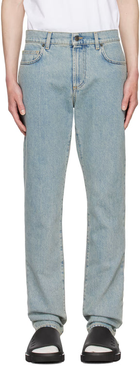 Blue Five-Pocket Jeans