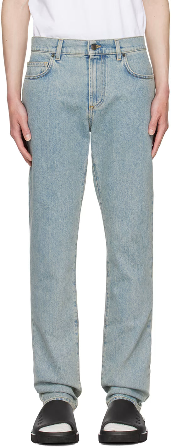 Blue Five-Pocket Jeans