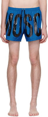 Blue Printed Swim Shorts