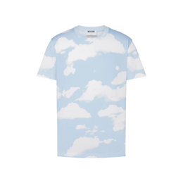 Moschino Cloud Pattern Crew Neck T-shirt