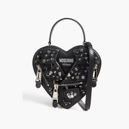 MOSCHINO Embellished leather tote