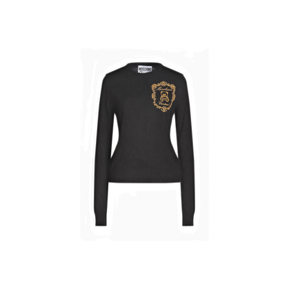 MOSCHINO Embroidered wool sweater