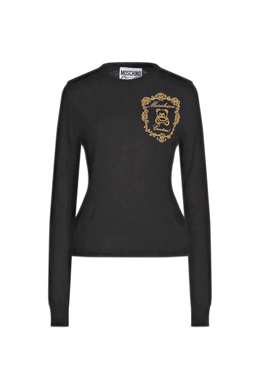 MOSCHINO Embroidered wool sweater