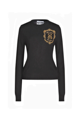 MOSCHINO Embroidered wool sweater