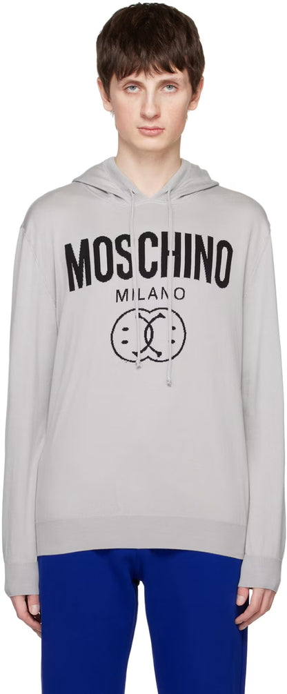Gray Double Smiley Hoodie
