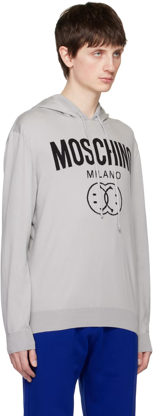 Gray Double Smiley Hoodie