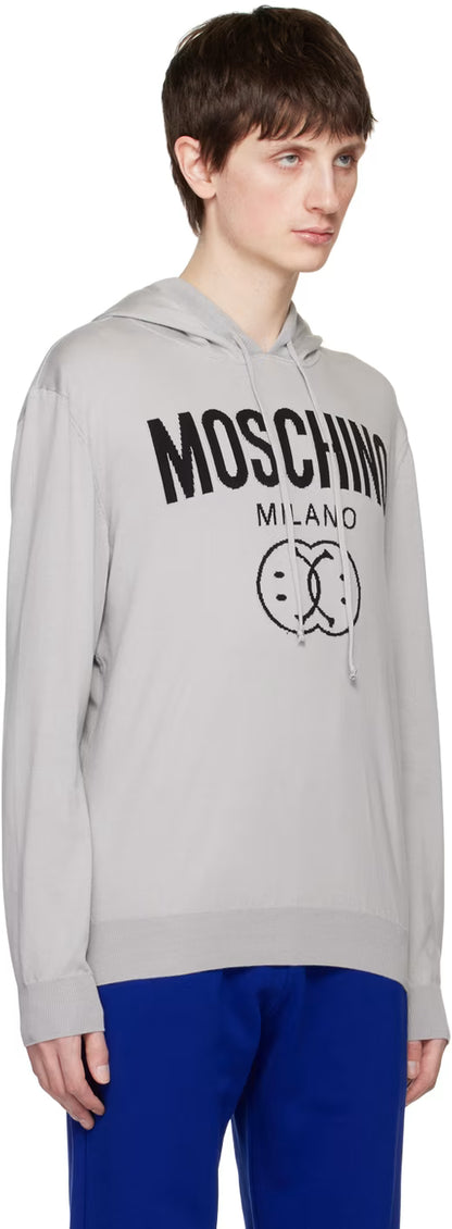 Gray Double Smiley Hoodie