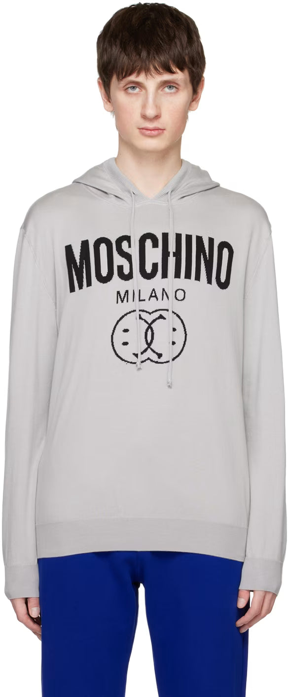 Gray Double Smiley Hoodie