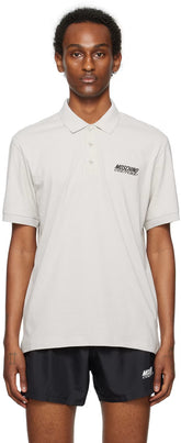 Gray Embroidered Polo