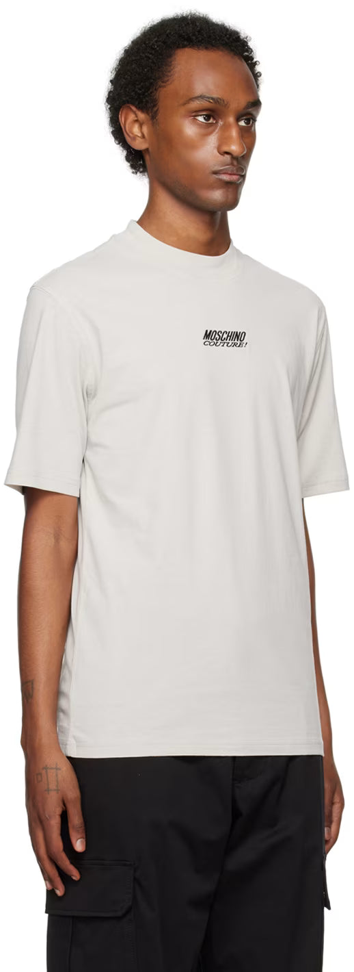 Gray Embroidered T-Shirt
