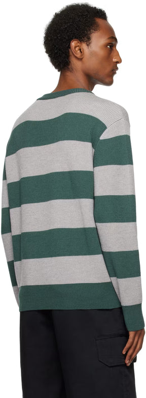 Green & Gray Teddy Patch Sweater