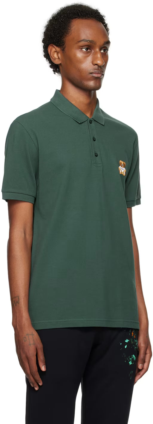 Green Embroidered Polo