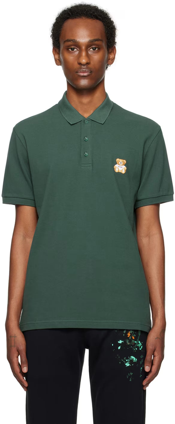 Green Embroidered Polo