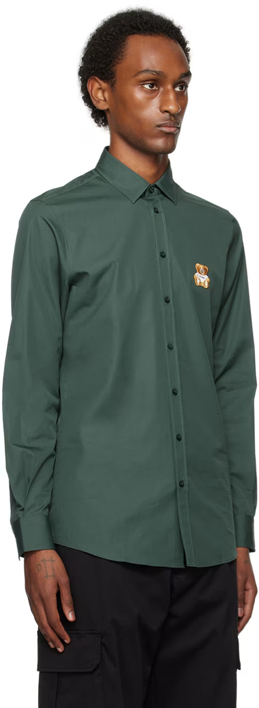 Green Teddy Patch Shirt