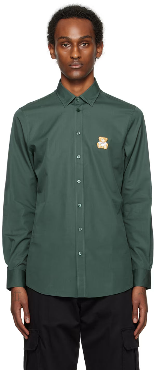 Green Teddy Patch Shirt
