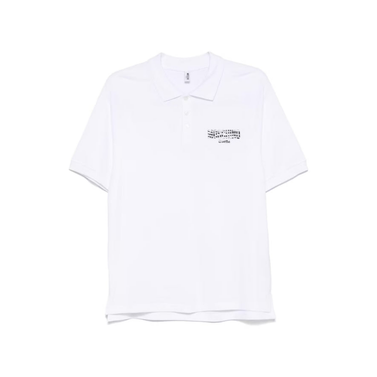 Moschino Logo Print Polo Shirt White