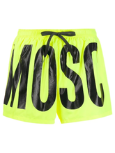 Moschino Print Logo Bright Yellow Short Swim Shorts