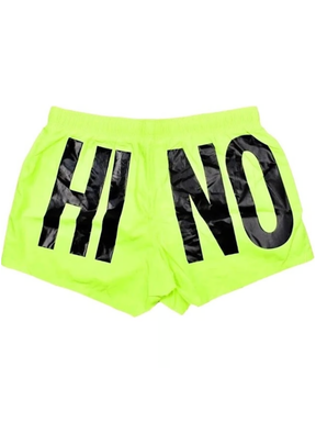 Moschino Print Logo Bright Yellow Short Swim Shorts