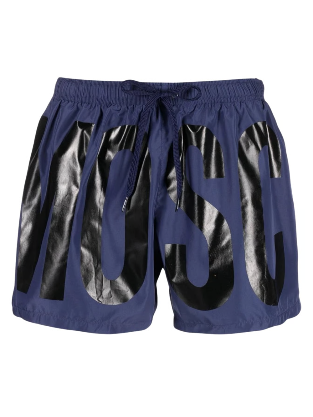 Moschino Print Logo Navy Blue Short Swim Shorts