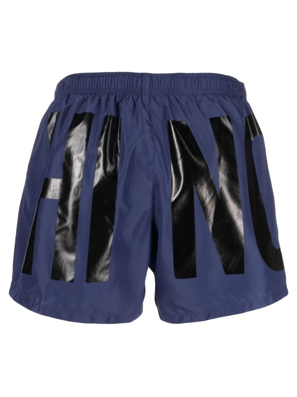 Moschino Print Logo Navy Blue Short Swim Shorts
