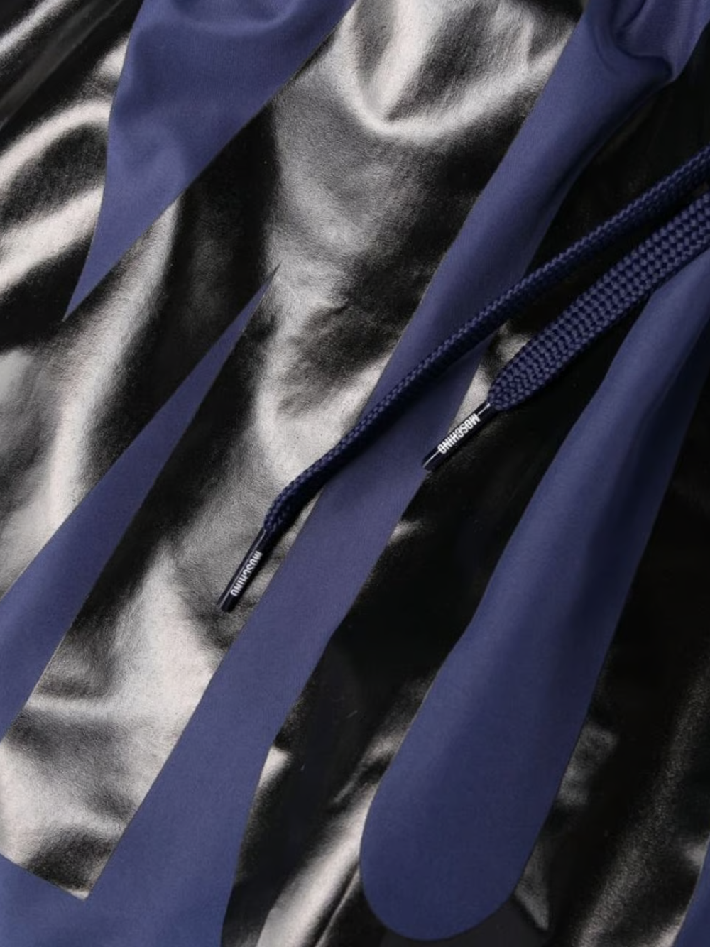 Moschino Print Logo Navy Blue Short Swim Shorts