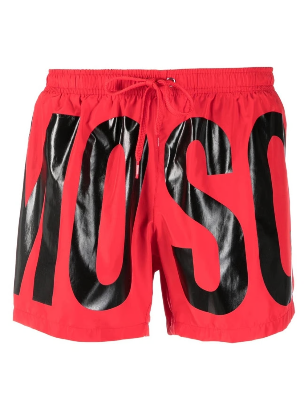 Moschino Print Logo Red Swim Shorts