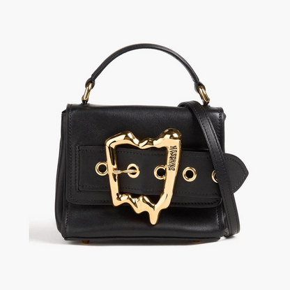 MOSCHINO Morphed Buckle embellished leather tote