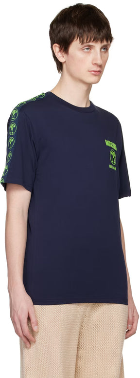 Navy Double Question Mark T-Shirt