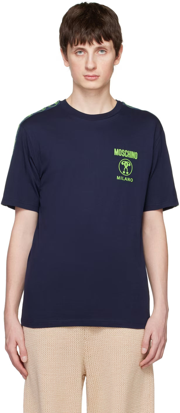 Navy Double Question Mark T-Shirt