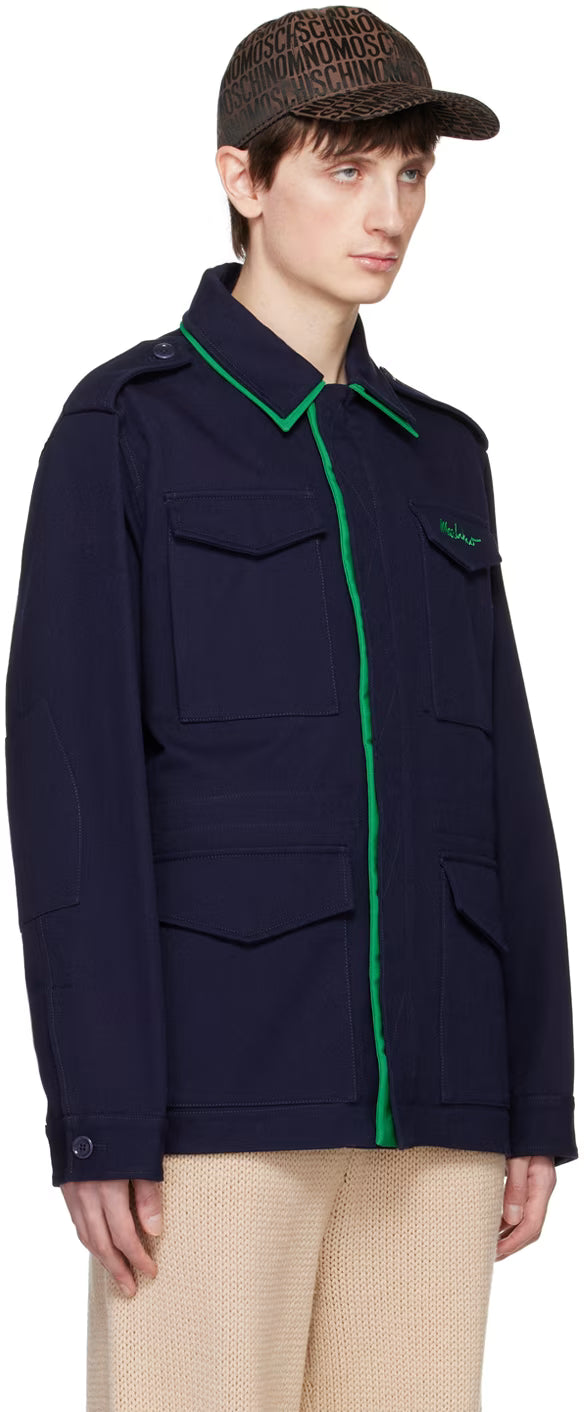 Navy Flap Pocket Jacket