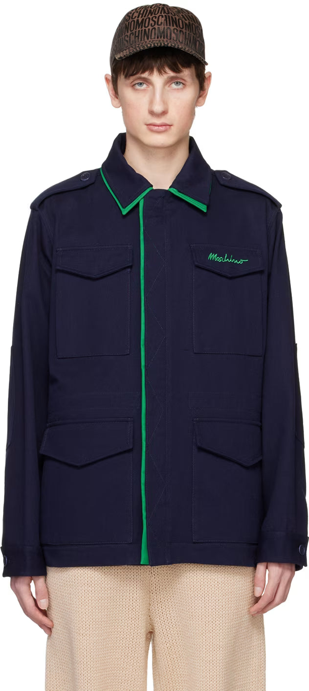 Navy Flap Pocket Jacket