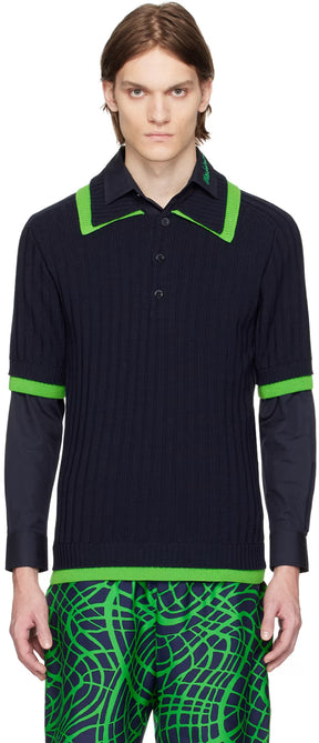 Navy Layered Polo