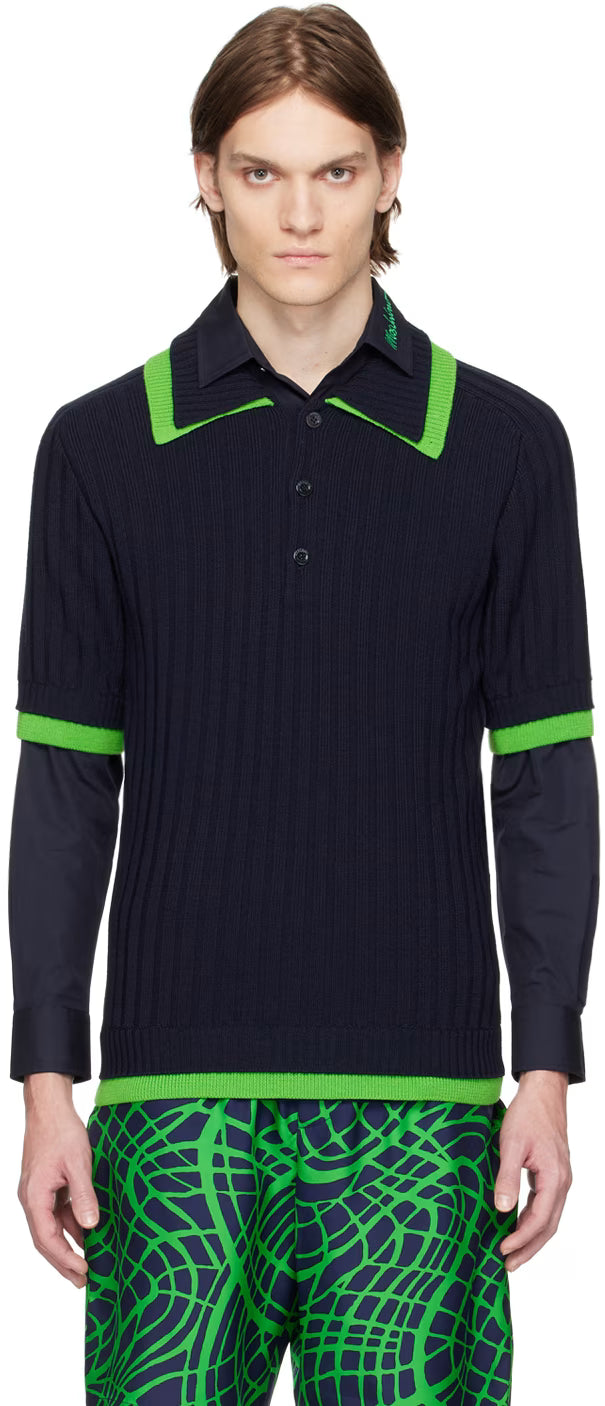 Navy Layered Polo