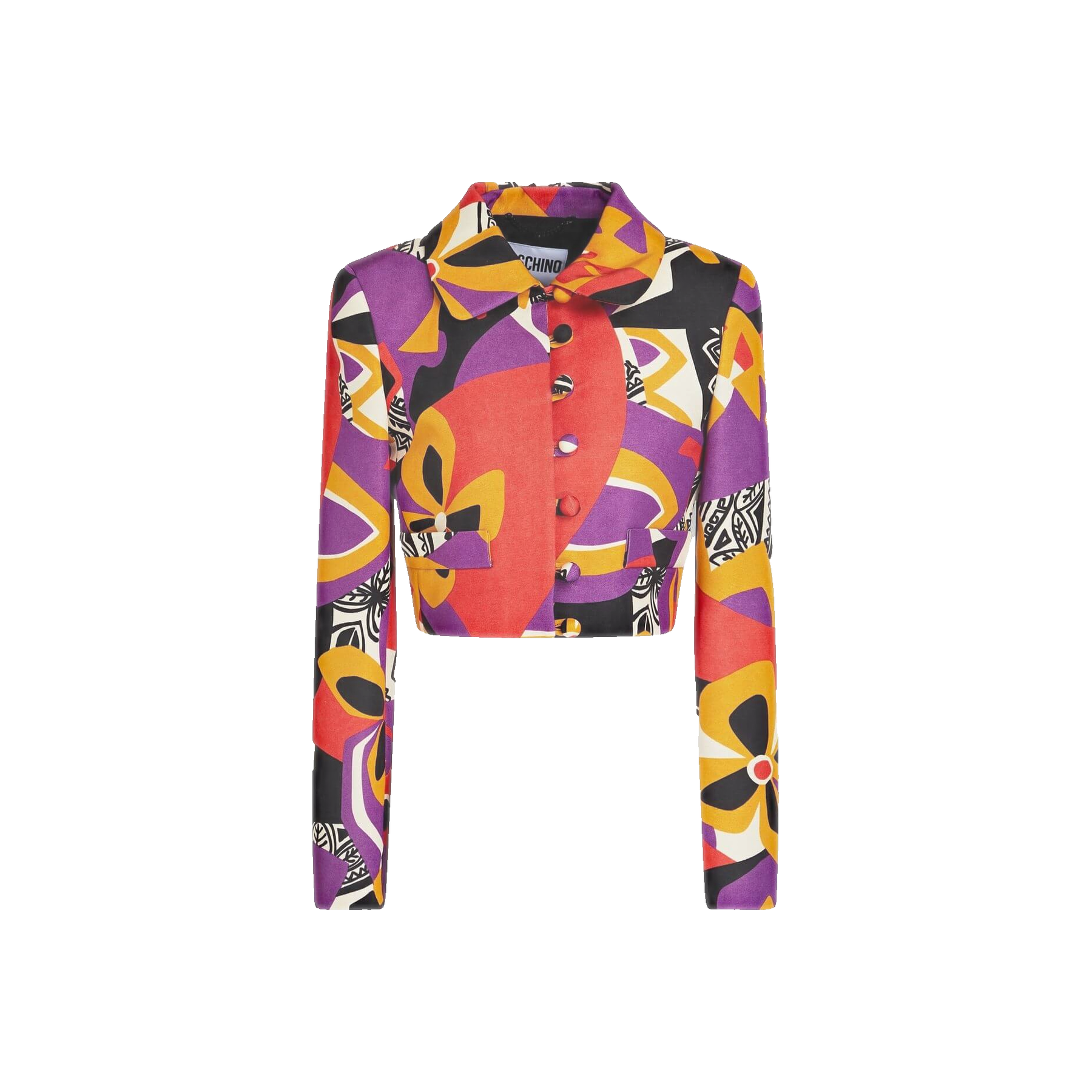 MOSCHINO Printed cotton-blend jacket