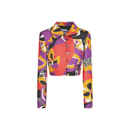 MOSCHINO Printed cotton-blend jacket
