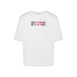 Moschino Slogan Print Logo Crew Neck T-shirt