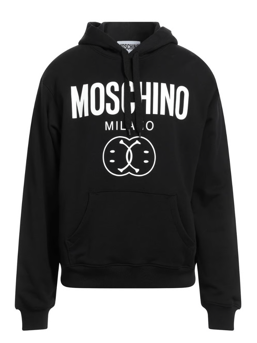 Moschino Double Smiley Black Hoodie