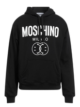 Moschino Double Smiley Black Hoodie