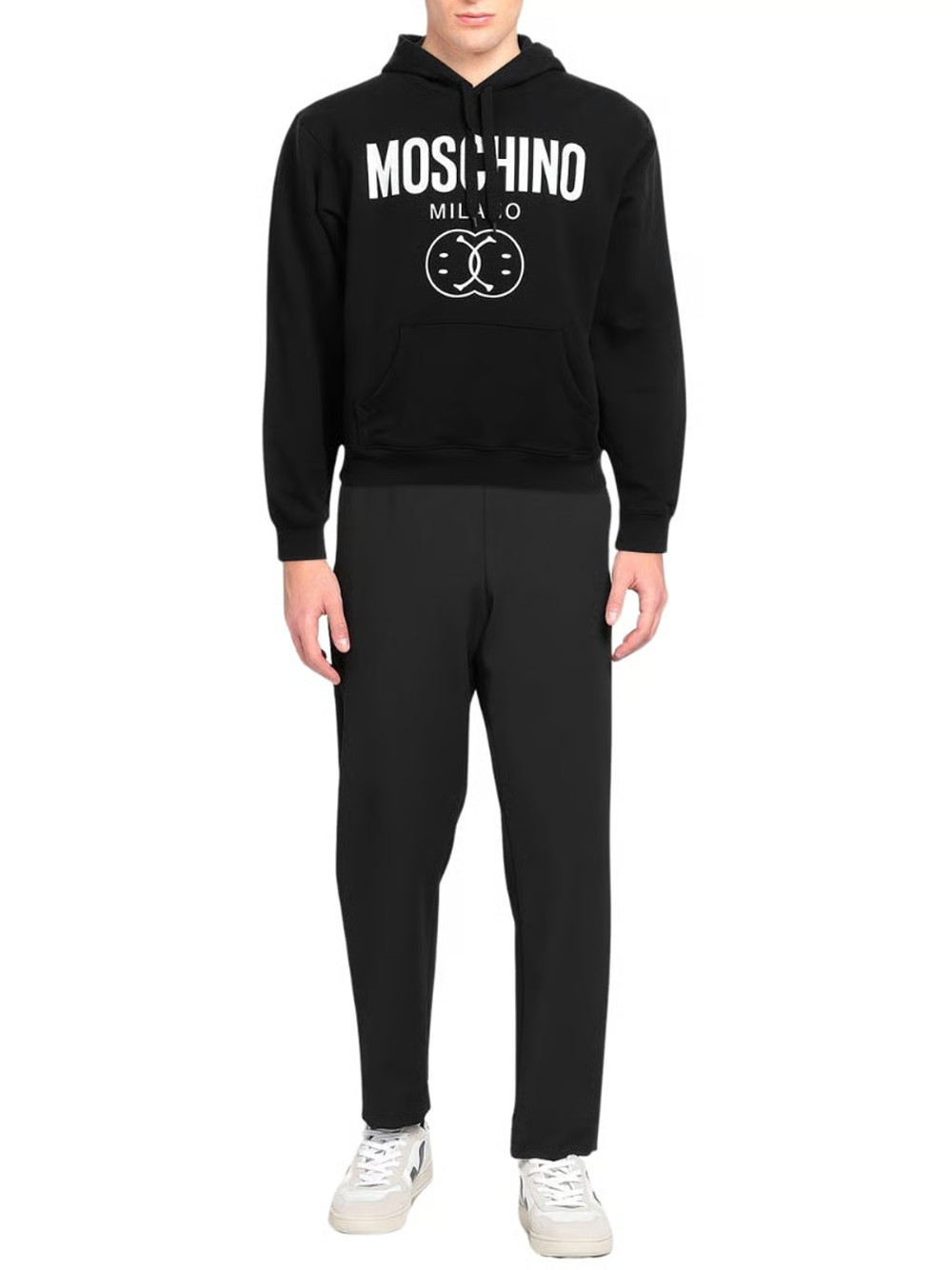 Moschino Double Smiley Black Hoodie
