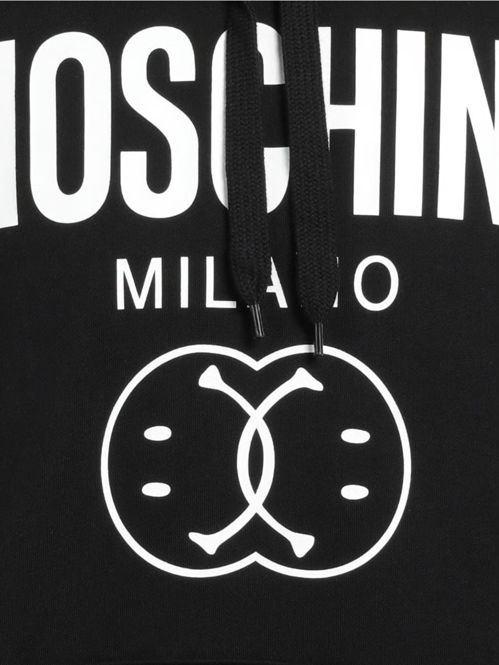 Moschino Double Smiley Black Hoodie