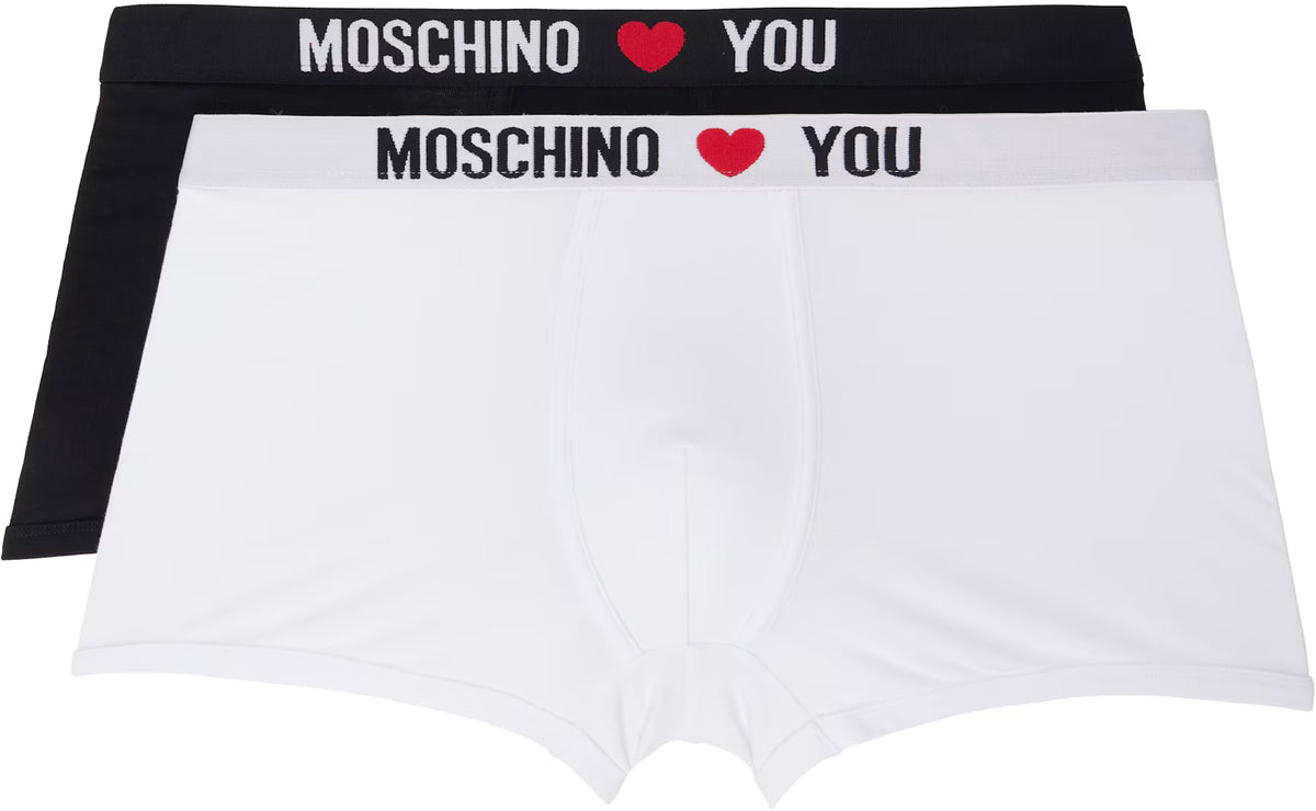 Two-Pack Black & White 'My Valentine' Boxers