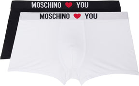 Two-Pack Black & White 'My Valentine' Boxers