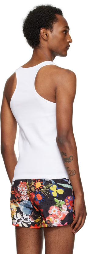 White Embroidery Tank Top