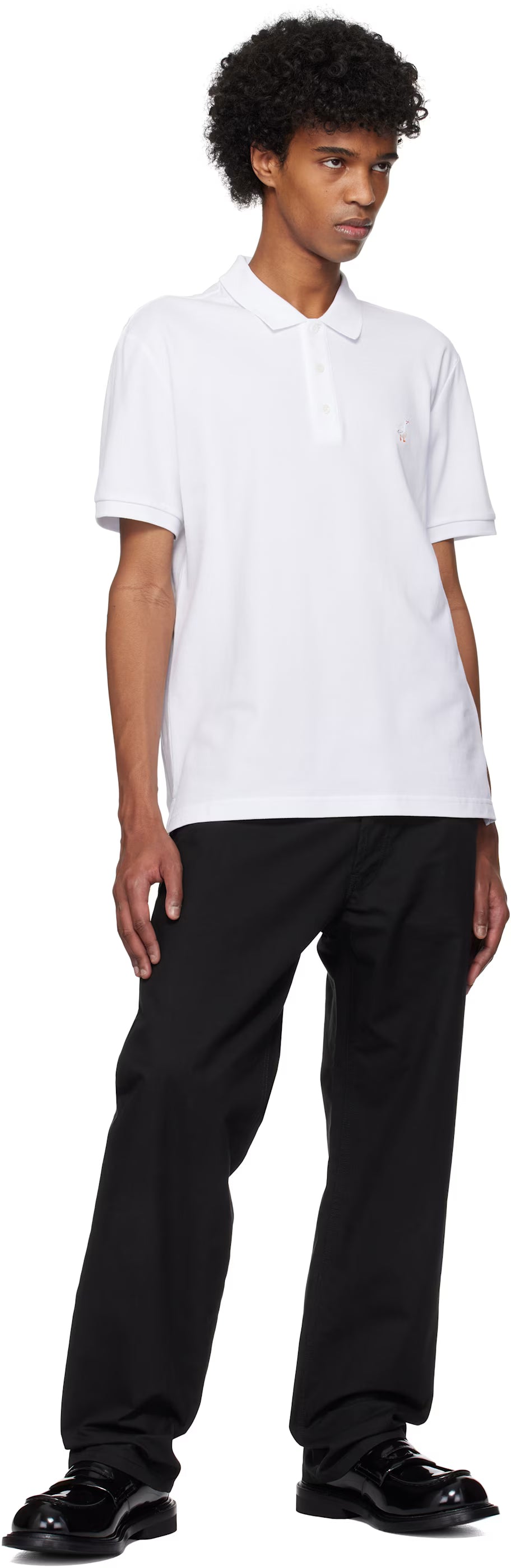 White Goose Embroidery Polo