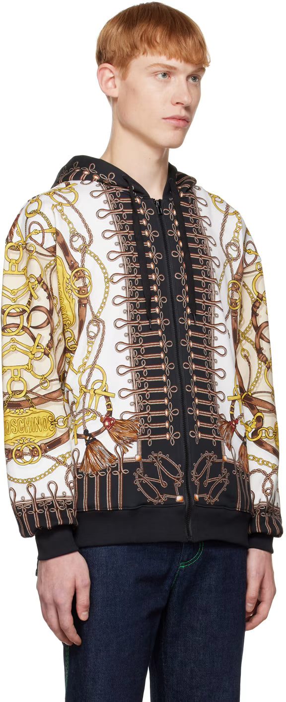 White Graphic Hoodie